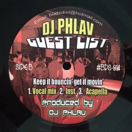 DJ Phlav - Guest List