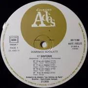 Double LP - Scarlatti - 'Sinfonie' (Version Intégrales Des 17 'Sinfonie')