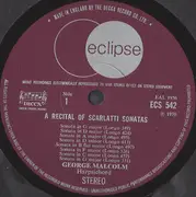 LP - Domenico Scarlatti , George Malcolm - A Recital Of Scarlatti Sonatas