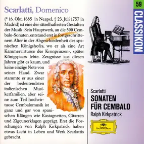 Domenico Scarlatti - Classikon 59: Scarlatti: Sonaten Für Cembalo