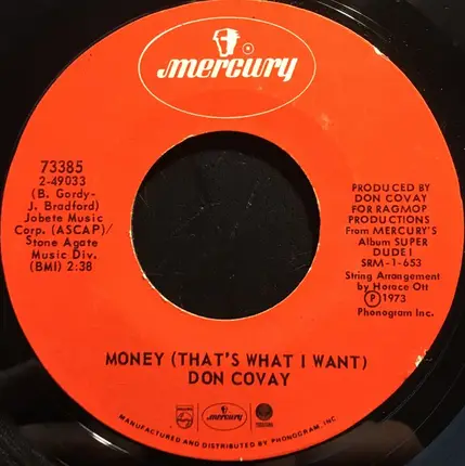 Don Covay - I Was Checkin' Out She Was Checkin' In / Money (That's What I Want)