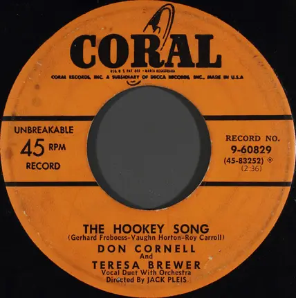 Don Cornell And Teresa Brewer - You'll Never Get Away / The Hookey Song