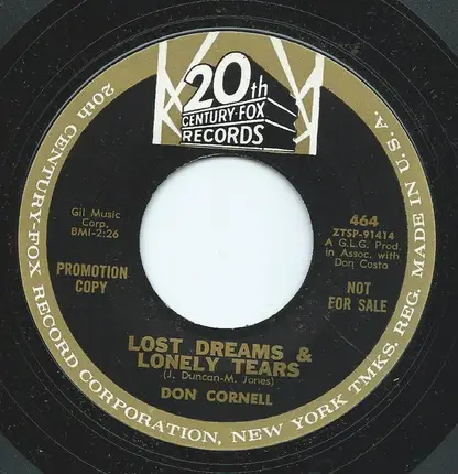 Don Cornell - Lost Dreams & Lonely Tears / Forget About Me