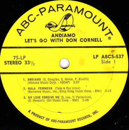 Don Cornell - Andiamo - Let's Go With Don Cornell