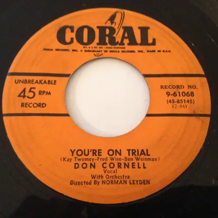 Don Cornell - I'm Yearning / You're On Trial