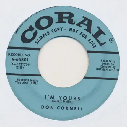 Don Cornell - It Isn't Fair / I'm Yours