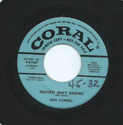 Don Cornell - Life Is A Song / Heaven Only Knows