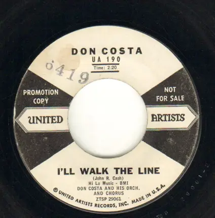 Don Costa's Orchestra And Chorus - I'll Walk The Line / Catwalk