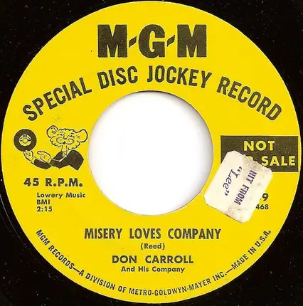 Don Carroll - Misery Loves Company / Big Brother