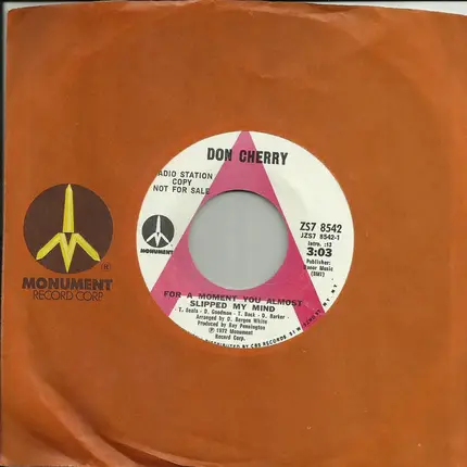 Don Cherry - For A Moment You Almost Slipped My Mind