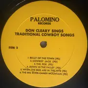 12inch Vinyl Single - Don Cleary - Sings Traditional Cowboy Songs