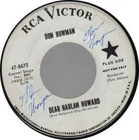 Don Bowman - Dear Harlan Howard