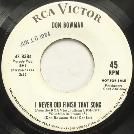 Don Bowman - Chit Akins, Make Me A Star