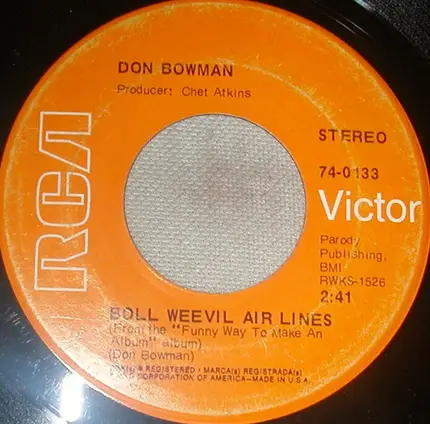 Don Bowman - Poor Old Ugly Gladys Jones