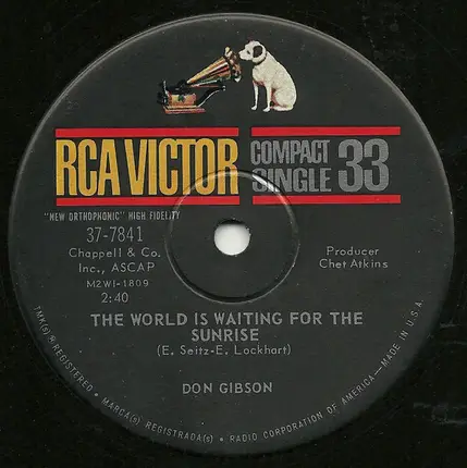 Don Gibson - The World Is Waiting For The Sunrise / What About Me /