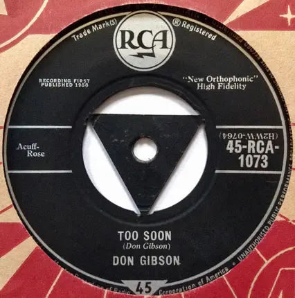 Don Gibson - Too Soon