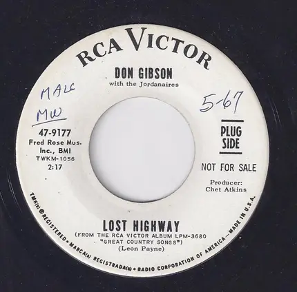 Don Gibson With The Jordanaires - Lost Highway