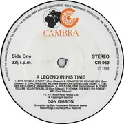 Double LP - Don Gibson - A Legend In His Own Time