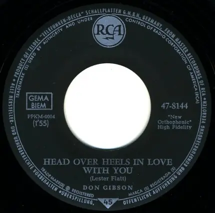 Don Gibson - Head Over Heels In Love With You / It Was Worth It All