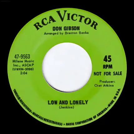 Don Gibson - It's A Long, Long Way To Georgia / Low And Lonely