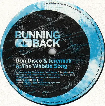 Don Disco & Jeremiah / Projam - The Whistle Song / Into The Groove