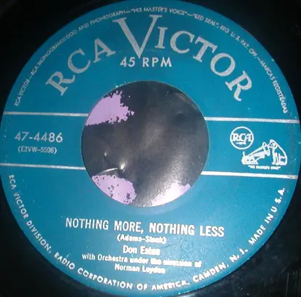 Don Estes - A Man And A Mountain / Nothing More, Nothing Less