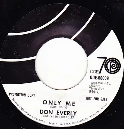 Don Everly - Only Me / Tumbling Tumbleweeds