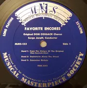 10'' - Don Kosaken Chor Serge Jaroff , Serge Jaroff - Favorite Encores