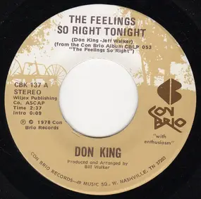 Don King - The Feelings So Right Tonight