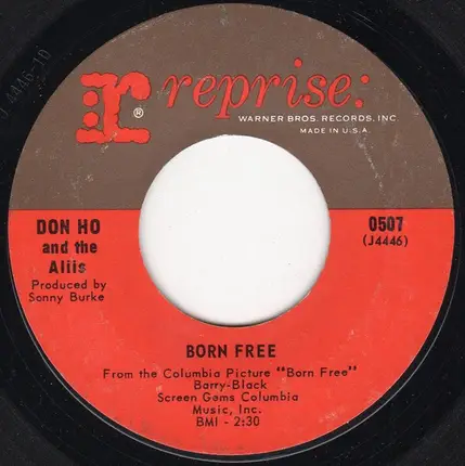 Don Ho And The Aliis - Tiny Bubbles / Born Free