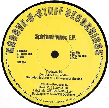 Don Juan Benito & Darryl Sanders - Spiritual Vibes E.P.