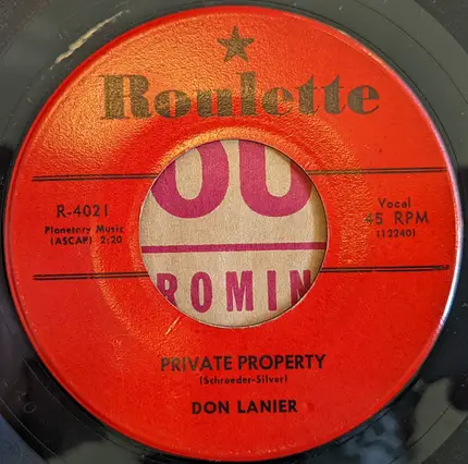 Don Lanier - Pony Tail Girl / Private Property