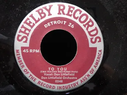 Don Littlefield Orchestra , Laurie Allen , Don Littlefield - Merry Wedding Bells / To You