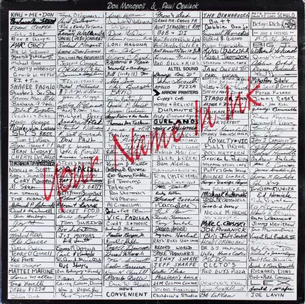 Don Monopoli And Paul Opalack - Your Name In Ink