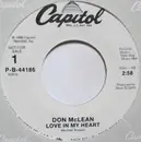 7inch Vinyl Single - Don McLean - Love In My Heart