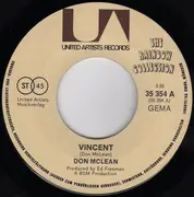 7inch Vinyl Single - Don McLean - Vincent / Everybody Loves Me, Baby