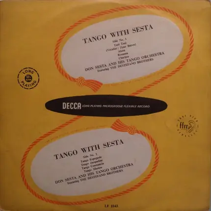 Don Sesta And His Orchestra Featuring The Destafano Brothers - Tango With Sesta