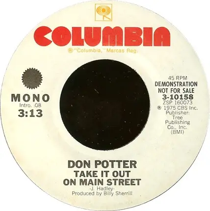 Don Potter - Take It Out On Main Street