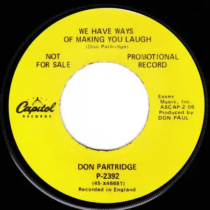 Don Partridge - Homeless Bones