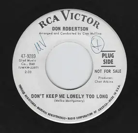 Don Robertson - Don't Keep Me Lonely Too Long / Jamaica Rum