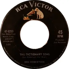 Don Robertson - The Dictionary Song / What A Day