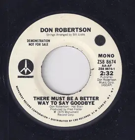 Don Robertson - there must be a better way to say goodbye