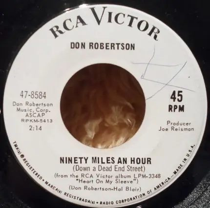 Don Robertson - Born To Be With You / Ninety Miles An Hour (Down A Dead End Street)