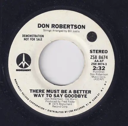 Don Robertson - there must be a better way to say goodbye
