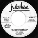 7inch Vinyl Single - Don Rondo - The Love I Never Had / Don't