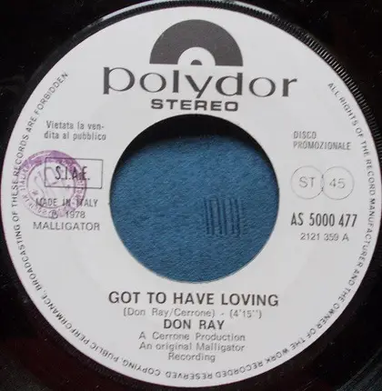 Don Ray - Got To Have Loving