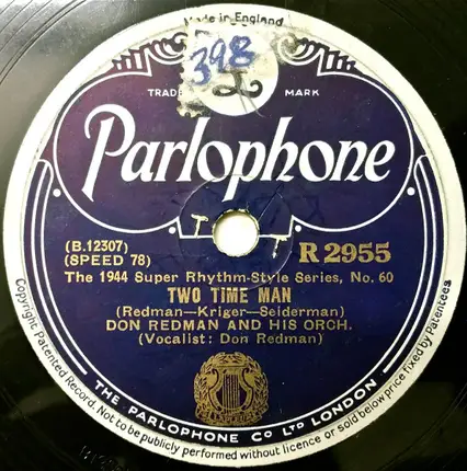 Don Redman And His Orchestra - Hot And Anxious / Two Time Man