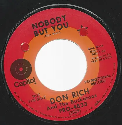 Don Rich And The Buckaroos - Nobody But You / Lay A Little Light On Me