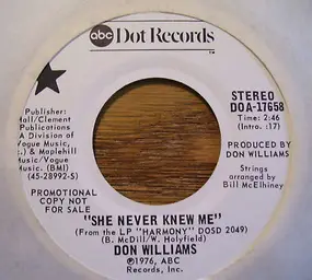 Don Williams - She Never Knew Me