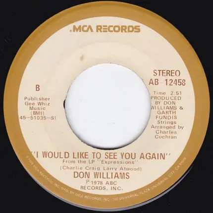 Don Williams - Lay Down Beside Me